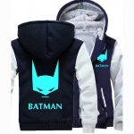 BATMAN Jackets - Solid Color BATMAN Series BATMAN Movie Sign Super Cool Fleece Jacket