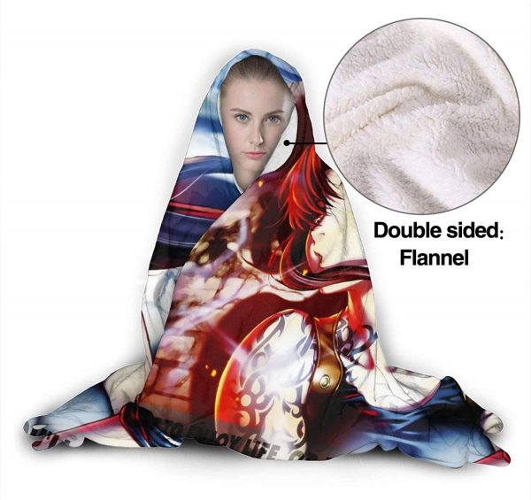 Black Lagoon Flannel Hooded Blanket - Anime Warm Blanket
