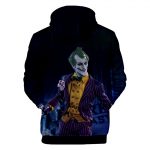 Blue Unisex 3D Print Halloween Horror Pullover Hoodies——Clown in a Suit Pattern