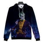 Blue Unisex 3D Print Halloween Horror Pullover Hoodies——Clown in a Suit Pattern