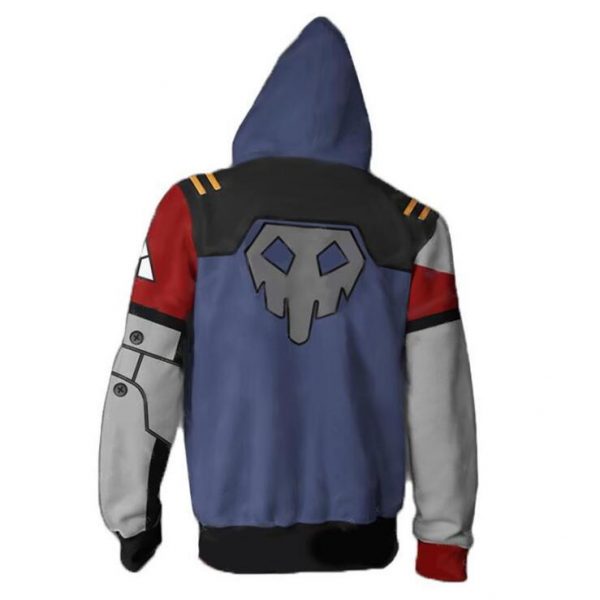 Borderlands 2 Gaige Hoodies - Zip Up Grey-blue Hoodie