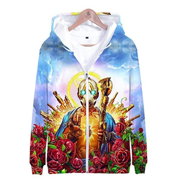 Borderlands 3 Hoodie - Unisex 3D Zipper Hooded Sweatshirts