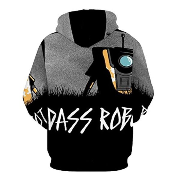 Borderlands Hoodies - Badass Robot 3D Unisex Hooded Pullover Sweatshirt