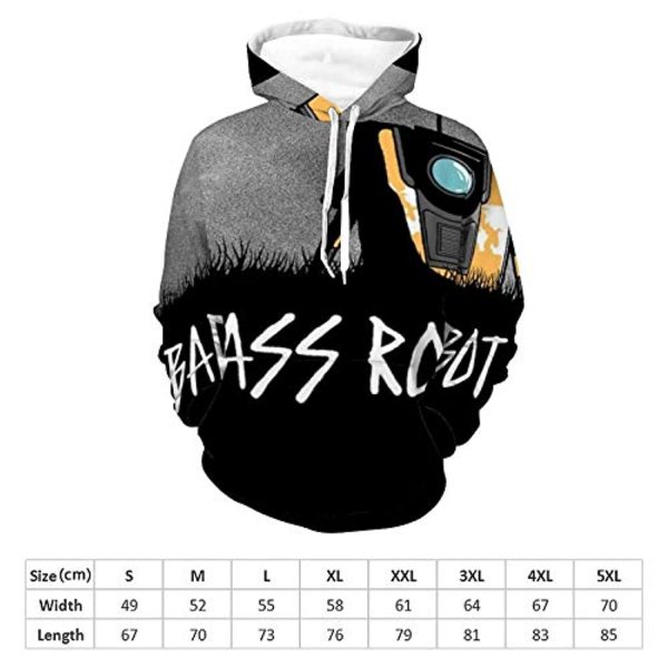 Borderlands Hoodies - Badass Robot 3D Unisex Hooded Pullover Sweatshirt