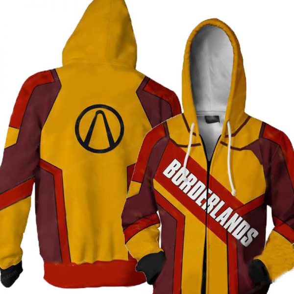 Borderlands Hoodies- Zip Up Black Logo Hoodie