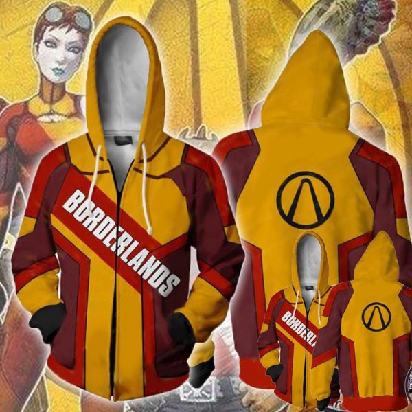 Borderlands Hoodies- Zip Up Black Logo Hoodie