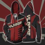 Borderlands Vladof  V2 Hoodies- Zip Up Red Hoodie