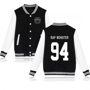 BTS Coat - BTS RAP MONSTER Striped Super Cool Jacket