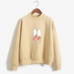 BTS Sweatshirt - BTS Turtleneck Floral Sweatshirt