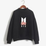 BTS Sweatshirt - BTS Turtleneck Floral Sweatshirt