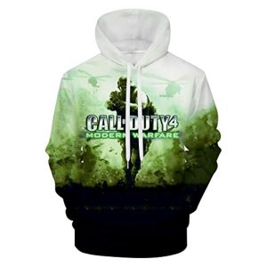 Call of Duty Hoodie - Modern Warfare 3D Full Printed Hoodie Pullover Sweatshirt with Front Pocket
