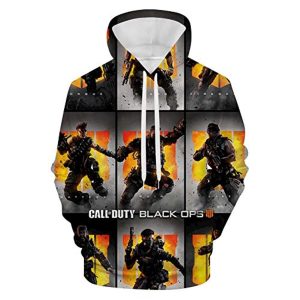 Call of Duty Hoodie - Ops 4 3D Print Men's Full Printed Drawstring Hoodie Pullover Sweatshirt