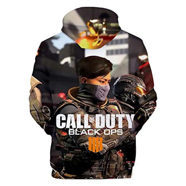 Call of Duty Hoodies - Black Ops 4 3D Full Print Long Sleeve Call of Duty Hooded Drawstring Sweaters