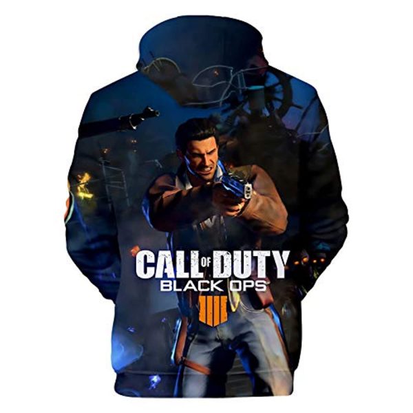Call of Duty Hoodies - Black Ops 4 3D Full Print Long Sleeve Call of Duty Hooded Drawstring Sweaters
