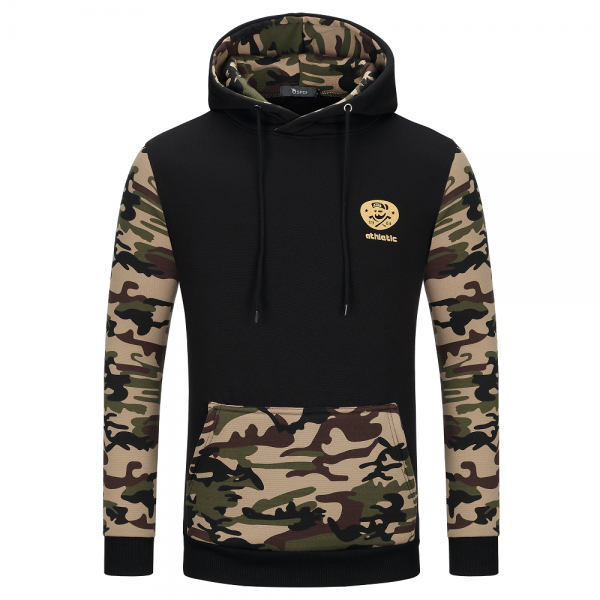Camouflage Hoodies - Pullover Fleece White Black Hoodie