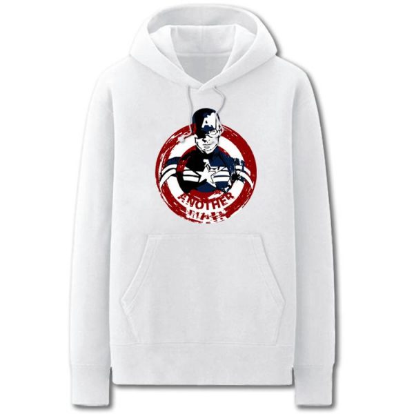 Captain America Hoodies - Solid Color Cool Commando Captain America Fleece Hoodie