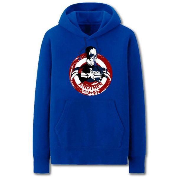 Captain America Hoodies - Solid Color Cool Commando Captain America Fleece Hoodie