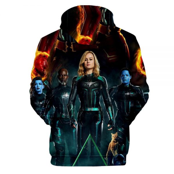 Captain Marvel Hoodie - Carol Danvers Pullover Hoodie