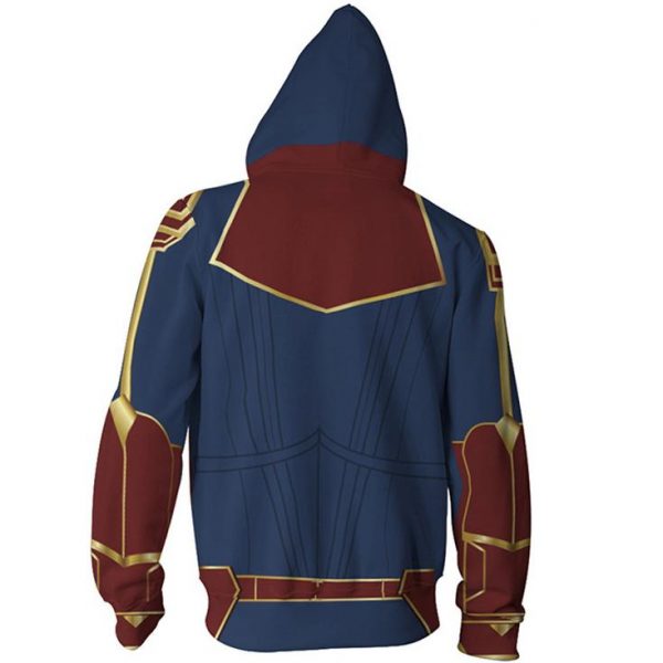 Captain Marvel Hoodies 3D Digital Printed Unisex Zipper Hooded Jacket