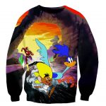 Cartoon 3D Printed Road Runner & Wile E Coyote Hoodies