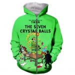 Cartoon 3D Printed Tintin Long Sleeves Sweatshirts Hoodies