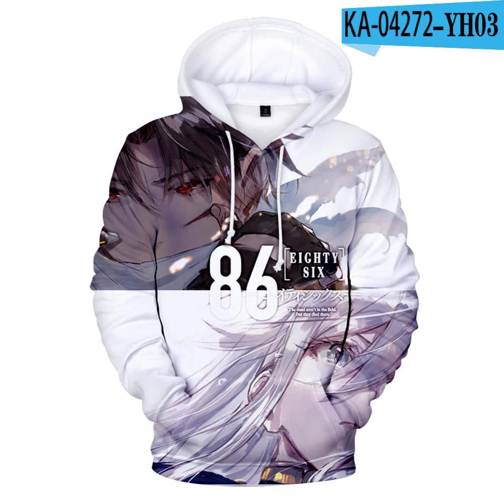 Cartoon 86 -Eighty Six 3D Printed Hooded Sweatshirt Pullovers Hoodies