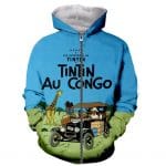 Cartoon Funny Fashion Tintin 3D Printed Sweatshirts Pullovers