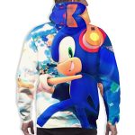 Cartoon Games Sonic Hoodie - 3D Print Unisex Music Sonic Pullover Hoodie