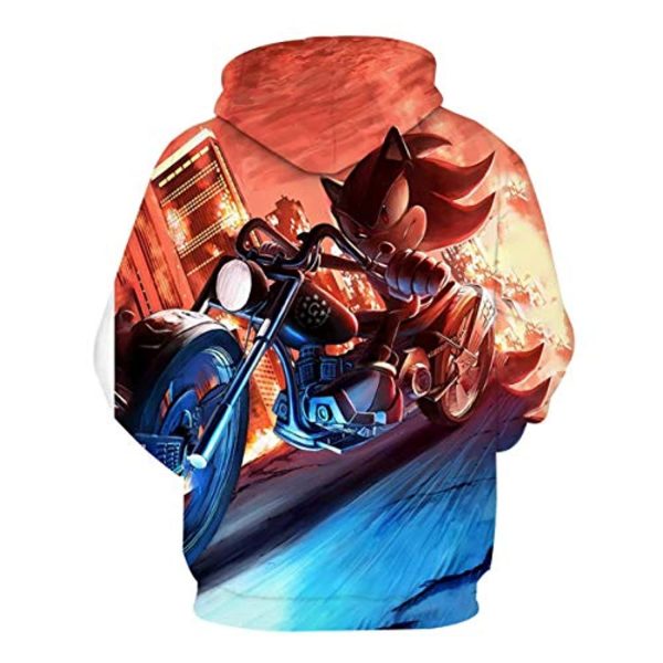 Cartoon Games Sonic Hoodie - Shadow the Hedgehog 3D Print Pullover Hoodie