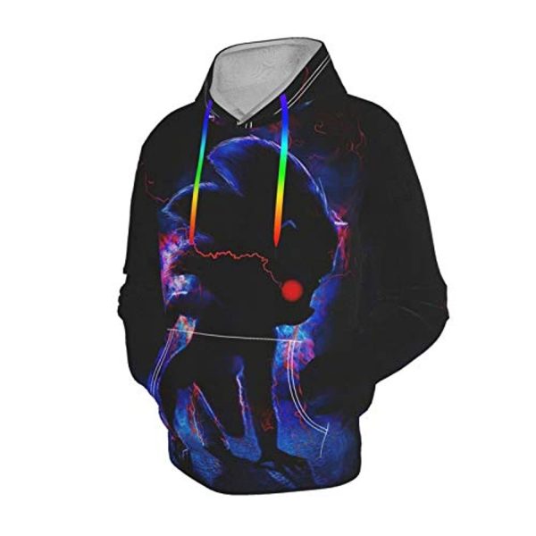 Cartoon Games Sonic Hoodie - Shadow the Hedgehog Black 3D Print Pullover Hooded Sweatshirt