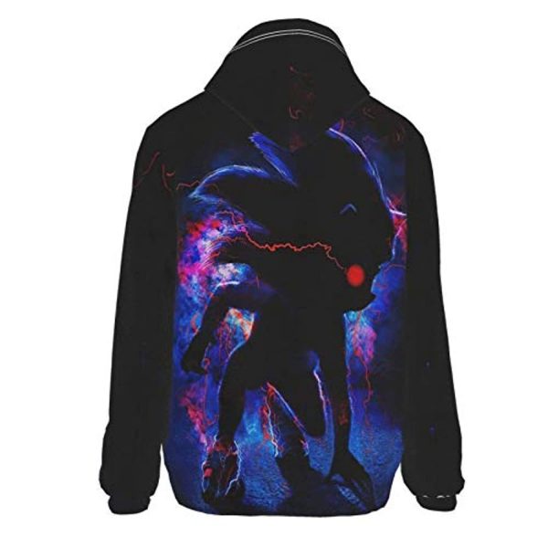 Cartoon Games Sonic Hoodie - Shadow the Hedgehog Black 3D Print Pullover Hooded Sweatshirt