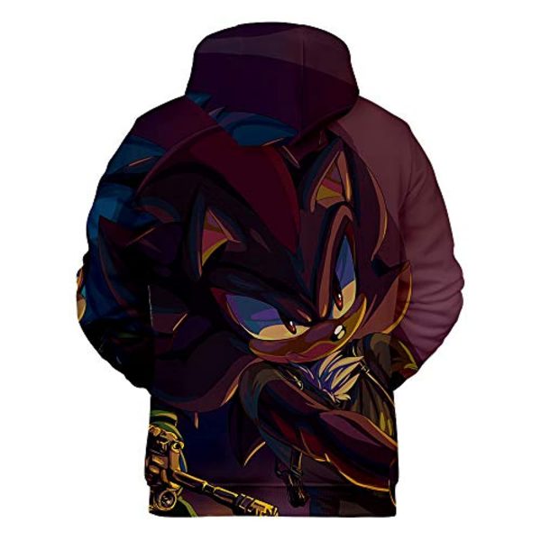 Cartoon Games Sonic Hoodie - Shadow the Hedgehog Brown 3D Print Pullover Hooded Sweatshirt