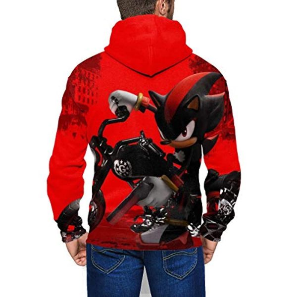 Cartoon Games Sonic Hoodie - Shadow the Hedgehog Red 3D Print Zip Up Hoodie