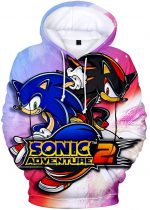Cartoon Games Sonic Hoodie - Sonic Adventure 2 3D Print Pullover Hooded Sweatshirt