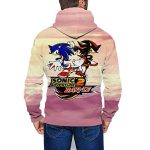 Cartoon Games Sonic Hoodie - Sonic Adventure 2 Battle 3D Print Zip Up Pink Hooded Sweatshirt