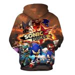 Cartoon Games Sonic Hoodie - Sonic Forces 3D Print Unisex Pullover Hoodie for Teens
