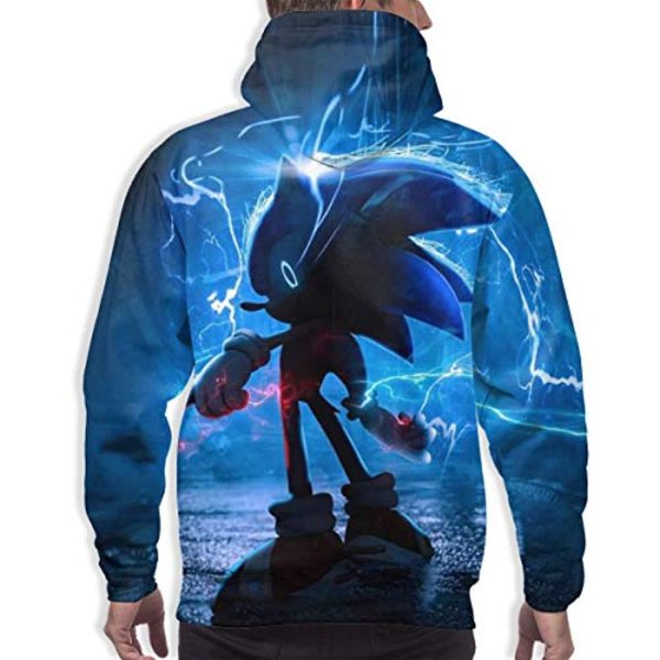 Cartoon Games Sonic Hoodie - Sonic the Hedgehog 3D Print Pullover Hooded Sweatshirt