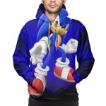 Cartoon Games Sonic Hoodie - Sonic the Hedgehog 3D Print Pullover Hooded Sweatshirt