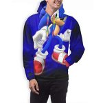 Cartoon Games Sonic Hoodie - Sonic the Hedgehog 3D Print Pullover Hooded Sweatshirt