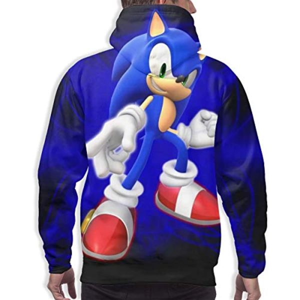 Cartoon Games Sonic Hoodie - Sonic the Hedgehog 3D Print Pullover Hooded Sweatshirt
