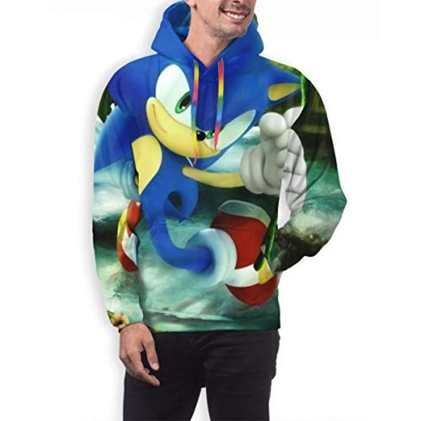 Cartoon Games Sonic Hoodie - Sonic the Hedgehog 3D Print Pullover Hooded Sweatshirt