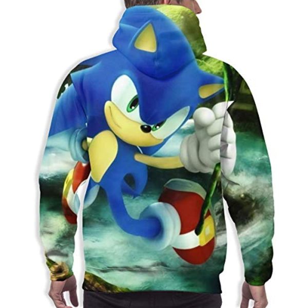 Cartoon Games Sonic Hoodie - Sonic the Hedgehog 3D Print Pullover Hooded Sweatshirt