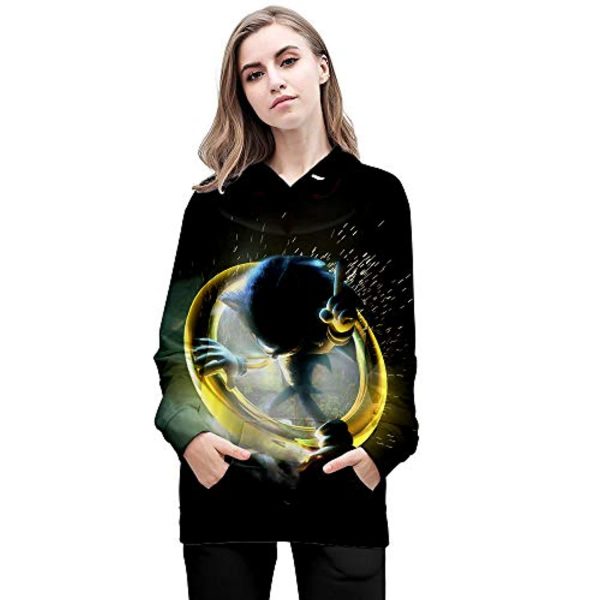 Cartoon Games Sonic Hoodie - Sonic the Hedgehog 3D Print Pullover Hooded Sweatshirt