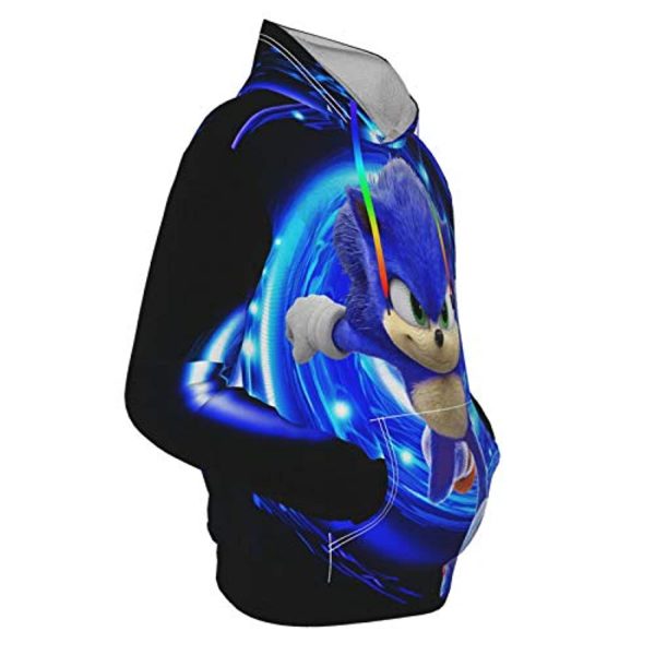 Cartoon Games Sonic Hoodie - Sonic the Hedgehog 3D Print Pullover Hooded Sweatshirt