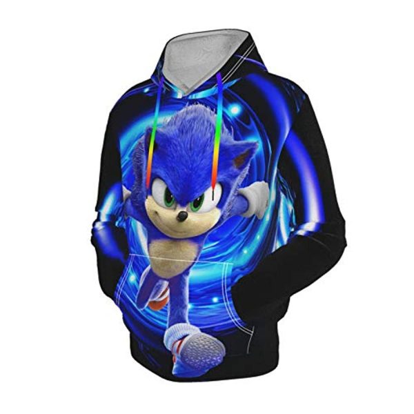 Cartoon Games Sonic Hoodie - Sonic the Hedgehog 3D Print Pullover Hooded Sweatshirt