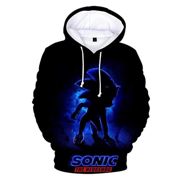 Cartoon Games Sonic Hoodie - Sonic the Hedgehog 3D Print Pullover Hoodie