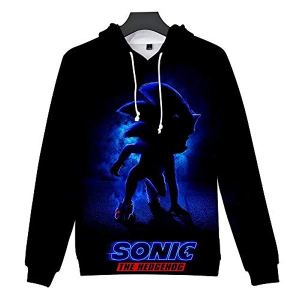 Cartoon Games Sonic Hoodie - Sonic the Hedgehog 3D Print Pullover Hoodie