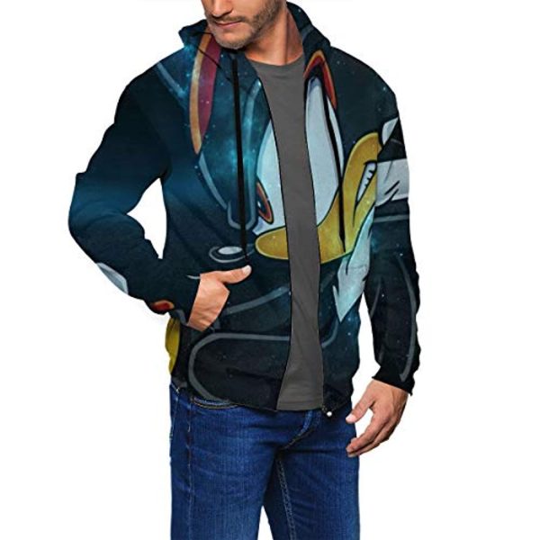 Cartoon Games Sonic Hoodie - Sonic the Hedgehog 3D Print Zip Up Hoodie