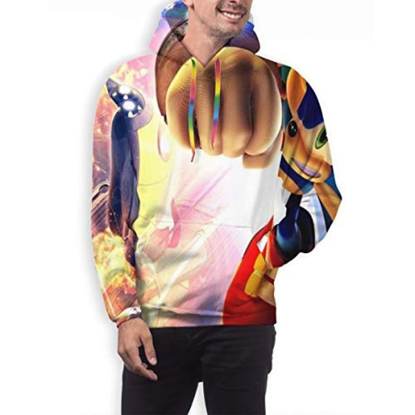 Cartoon Games Sonic Hoodie - Sonic the Hedgehog Fist 3D Print Pullover Hooded Sweatshirt