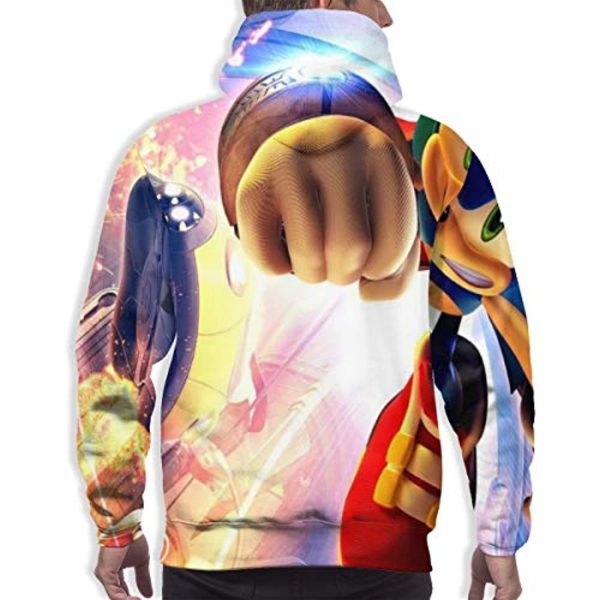 Cartoon Games Sonic Hoodie - Sonic the Hedgehog Fist 3D Print Pullover Hooded Sweatshirt